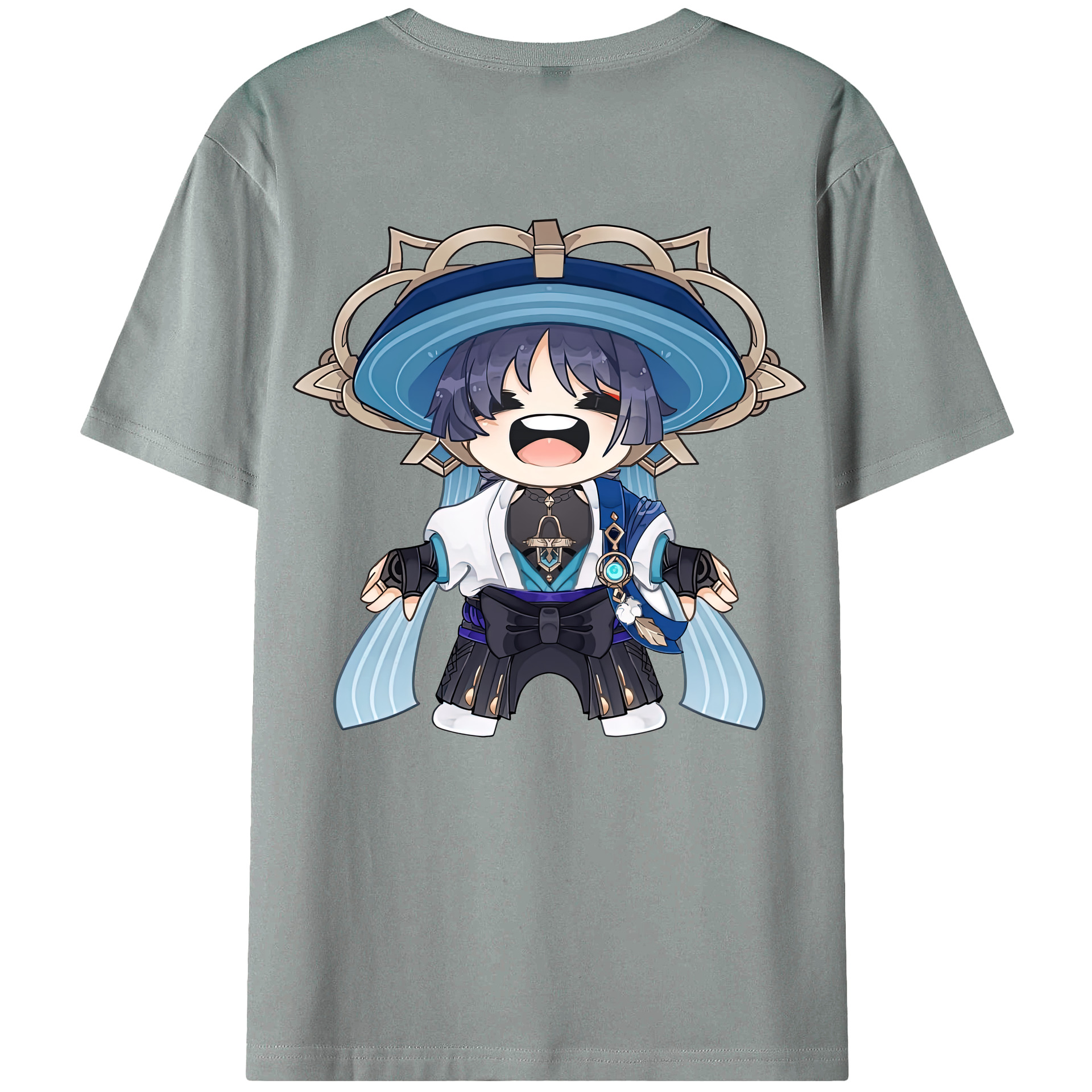 げんし神 さんペい genshin Sanpei 綿100％ メンズ半袖Tシャツ（バックプリント） 通気性